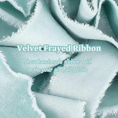 10 Yards Velvet Frayed Ribbon SRIB-WH0011-226D-1