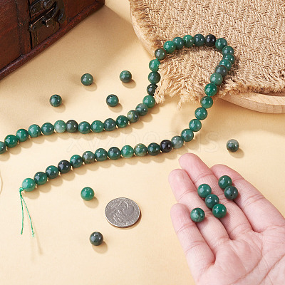 1Strand Natural African Jade Beads Strands G-TA0003-50B-1