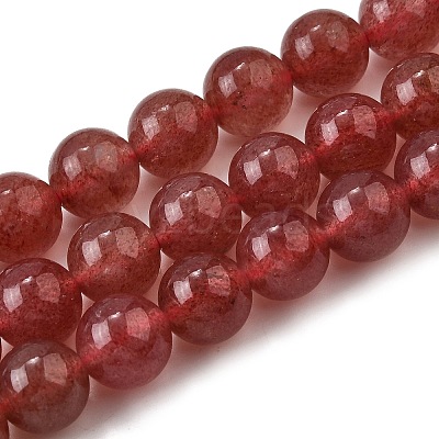 Natural Strawberry Quartz Beads Strands X-G-L621-B09-8mm-1