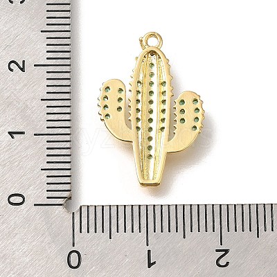 Brass Micro Pave Cubic Zirconia Pendants X-KK-M295-18G-01-1