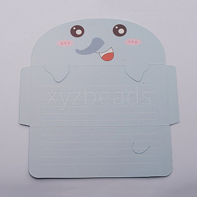 Animal Cartoon Paper Greeting Cards DIY-WH0161-09I-1