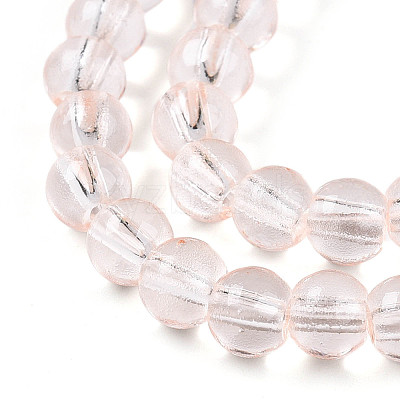 Baking Paint Transparent Glass Beads Strands DGLA-N006-6mm-02-1