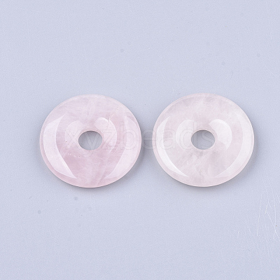 Natural Rose Quartz Pendants G-S349-22D-01-1