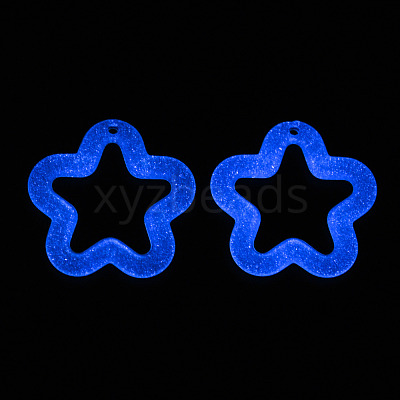 Transparent Luminous Acrylic Pendants TACR-T007-12E-1
