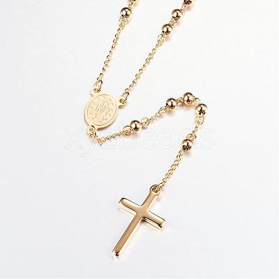 PVD Vacuum Plating 304 Stainless Steel Pendant Necklaces NJEW-D281-24G-1