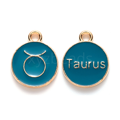 Alloy Enamel Pendants X-ENAM-S124-01B-05C-1