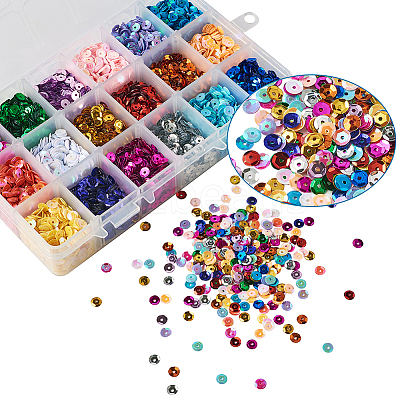 Plastic Paillette Beads PVC-TA0001-01-1