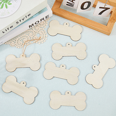 Unfinished Blank Wooden Big Pendants Kit WOOD-WH20014-003A-1
