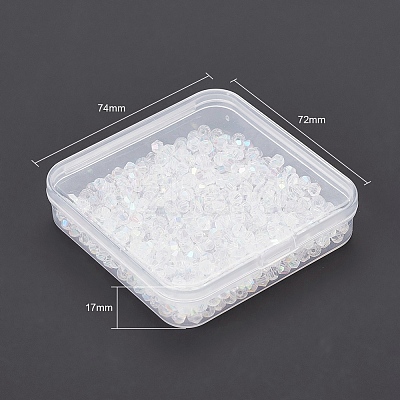 500Pcs Faceted Bicone Electroplate Glass Beads Strands EGLA-YW0001-08-1