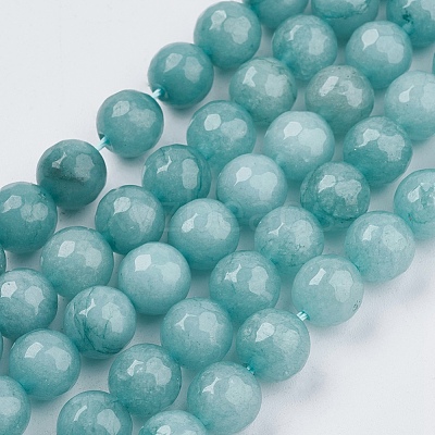 Natural White Jade Bead Strands G-R166-8mm-20-1