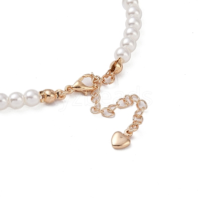 Brass Pave Clear Cubic Zirconia Star Link Chain Bracelets LS-BJEW-M321-01C-1