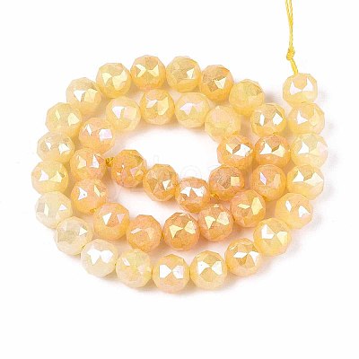Anti-Tarnish Electroplate Glass Beads Strands GLAA-N064-10mm-11-1