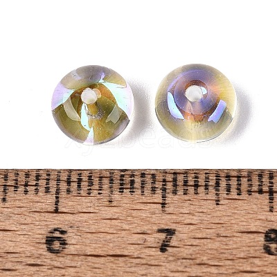 Baking Paint Electroplate Transparent Glass Beads EGLA-Q141-01B-A01-1