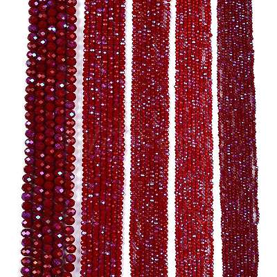 Electroplate Opaque Solid Color Glass Beads Strands LS-EGLA-A044-P4mm-L02-1