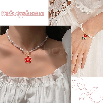 60Pcs 15 Styles Alloy Enamel Pendants ENAM-CJ0006-46-1