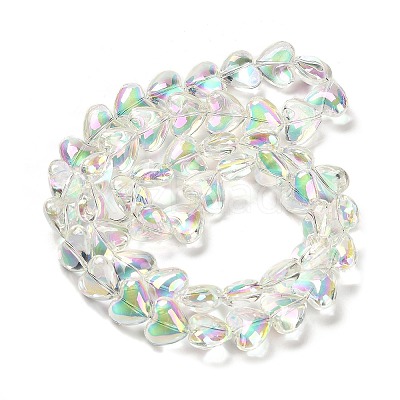 Electroplate Glass Beads Strands X-EGLA-B008-01A-HR01-1
