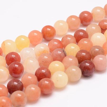 Natural Topaz Jade Bead Strands G-K153-B43-8mm-1