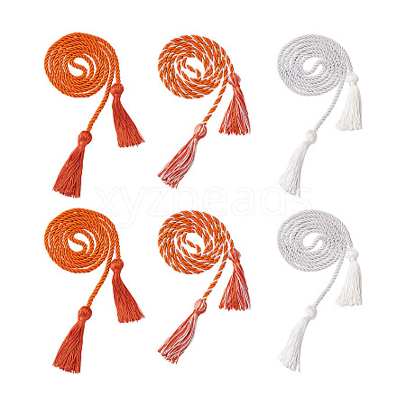 6Pcs 3 Style Polyester Tassel Big Pendant Decorations FIND-TA0001-50-1