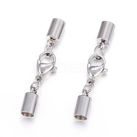 304 Stainless Steel Lobster Claw Clasps STAS-P146-A12-4.2mm-1