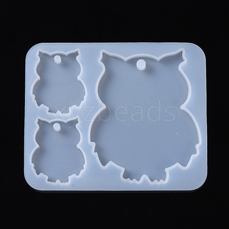 Owl Pendant Silhouette Silicone Molds DIY-I026-23-1