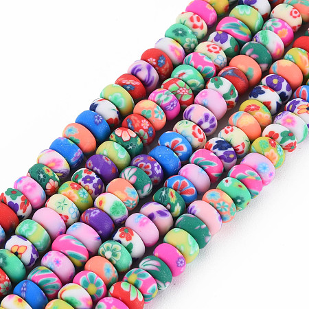 Handmade Polymer Clay Beads Strands CLAY-N008-056-01-1