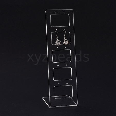 Transparent Acrylic Earrings Display Stands EDIS-G014-01-1