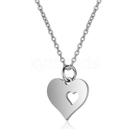 201 Stainless Steel Pendants Necklaces NJEW-S069-TN070-1-1