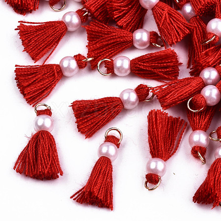 Polycotton(Polyester Cotton) Tassel Pendant Decorations FIND-T052-13I-1