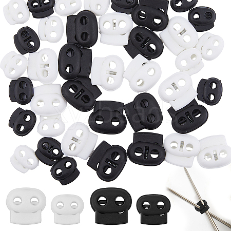 DICOSMETIC 40Pcs 4 Styles Plastic Cord Locks KY-DC0001-20-1