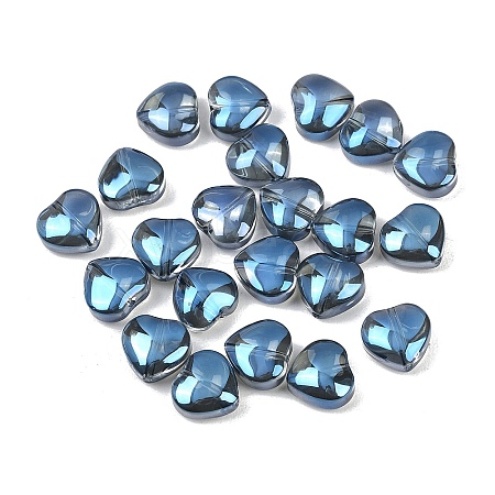 Electroplate Glass Bead EGLA-H102-08W-1