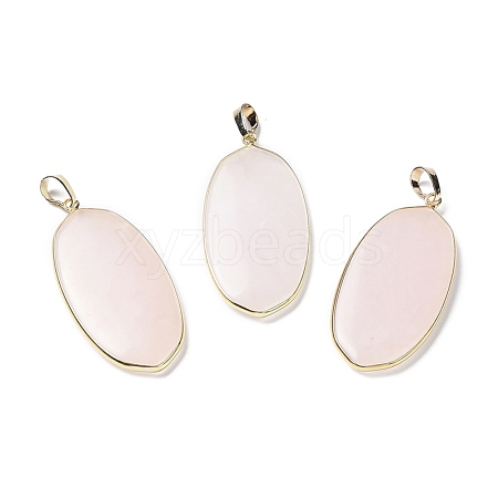 Natural Rose Quartz Pendants G-K338-05G-1