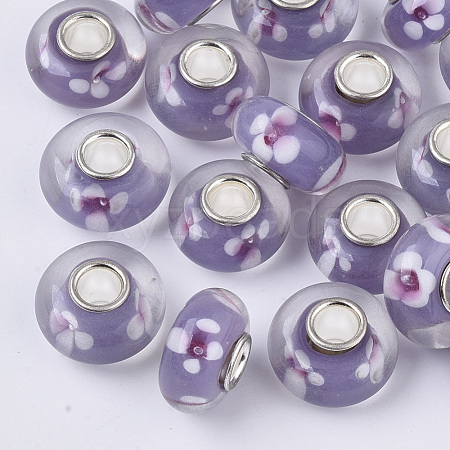 Handmade Lampwork European Beads LAMP-S193-004H-1