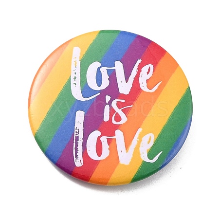 Love is Love Rainbow Iron Brooch JEWB-P009-C04-1