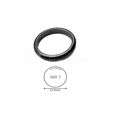 Synthetic Hematite Plain Band Rings BK4832-16-1