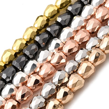 Electroplate Glass Beads Strands EGLA-F166-08-1