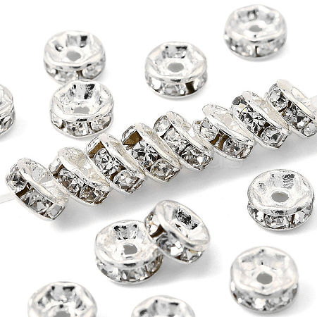 Brass Rhinestone Spacer Beads RB-A014-Z5mm-01S-1