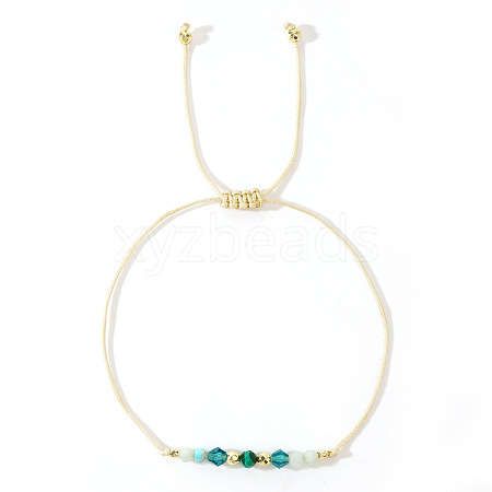 Bohemian Style Natural Amazonite Braided Beads Bracelets for Women US9880-2-1