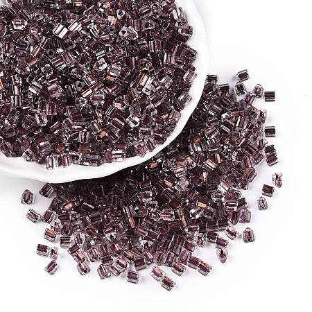 6/0 Transparent Inside Colours Glass Seed Beads SEED-N006-003M-1