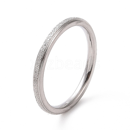 Non-Tarnish Textured 201 Stainless Steel Simple Thin Finger Ring for Women RJEW-I089-26P-1