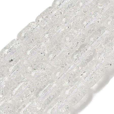 Transparent Crackle Glass Beads Strands X-GLAA-NH0001-04K-1