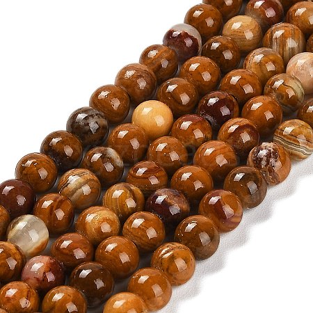 Natural Wood Lace Stone Beads Strands G-B128-A04-02-1