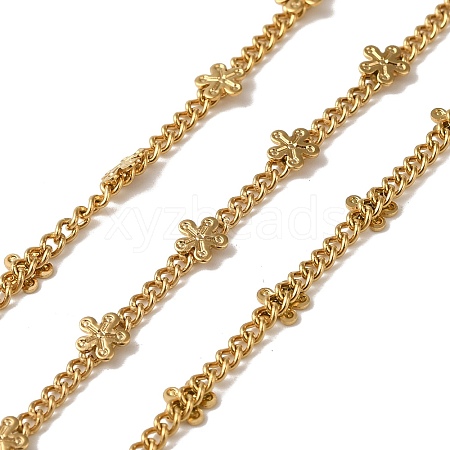 Ion Plating(IP) 304 Stainless Steel Flower Link Chains CHS-Q006-04G-1