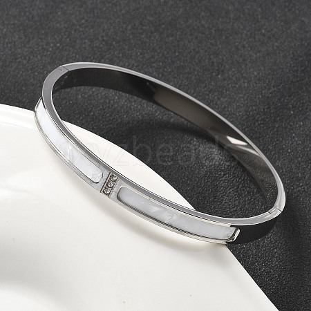 304 Stainless Steel Rhinestone Bangles for Women BJEW-Z092-07P-1