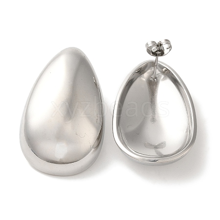 304 Stainless Steel Teardrop Stud Earrings EJEW-C114-31P-1