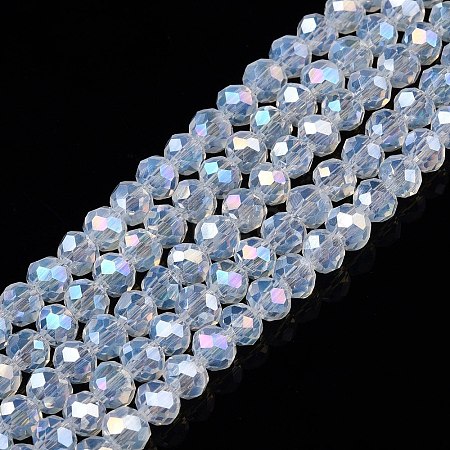 Electroplate Glass Beads Strands EGLA-A044-J4mm-B06-1