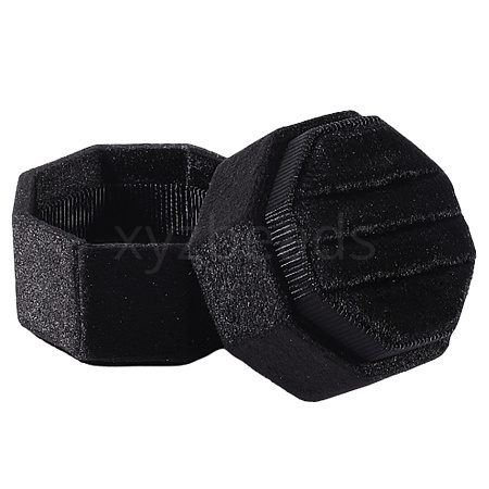 Velvet Cover Plastic Couple Ring Box VBOX-WH20003-001A-1