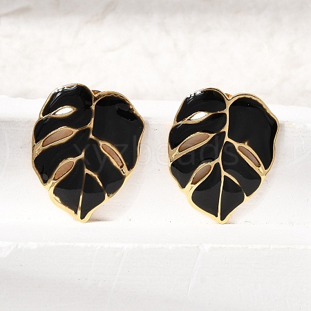 Brass Stud Earrings for Women KK-CBA9D38-05G-03-1