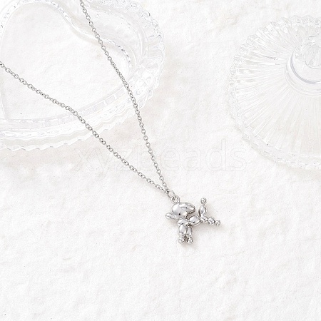 304 Stainless Steel Pendant Necklaces for Women Men NJEW-JN05414-02-1