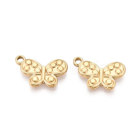 304 Stainless Steel Butterfly Pendants STAS-T069-33G-1