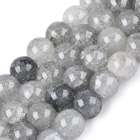 Baking Paint Crackle Glass Beads Strands GLAA-Q106-03A-02-1